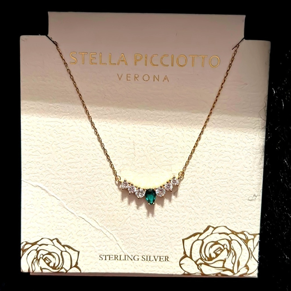 New Stella Picciotto Verona Sterling Silver Necklace Costume Jewelry